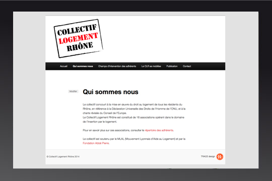 Site WordPress pour association Collectif Logement Rhône