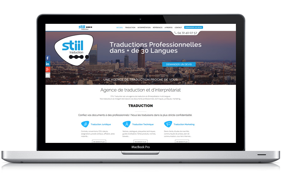 Webmastering sur le Site Web Stiil Traduction