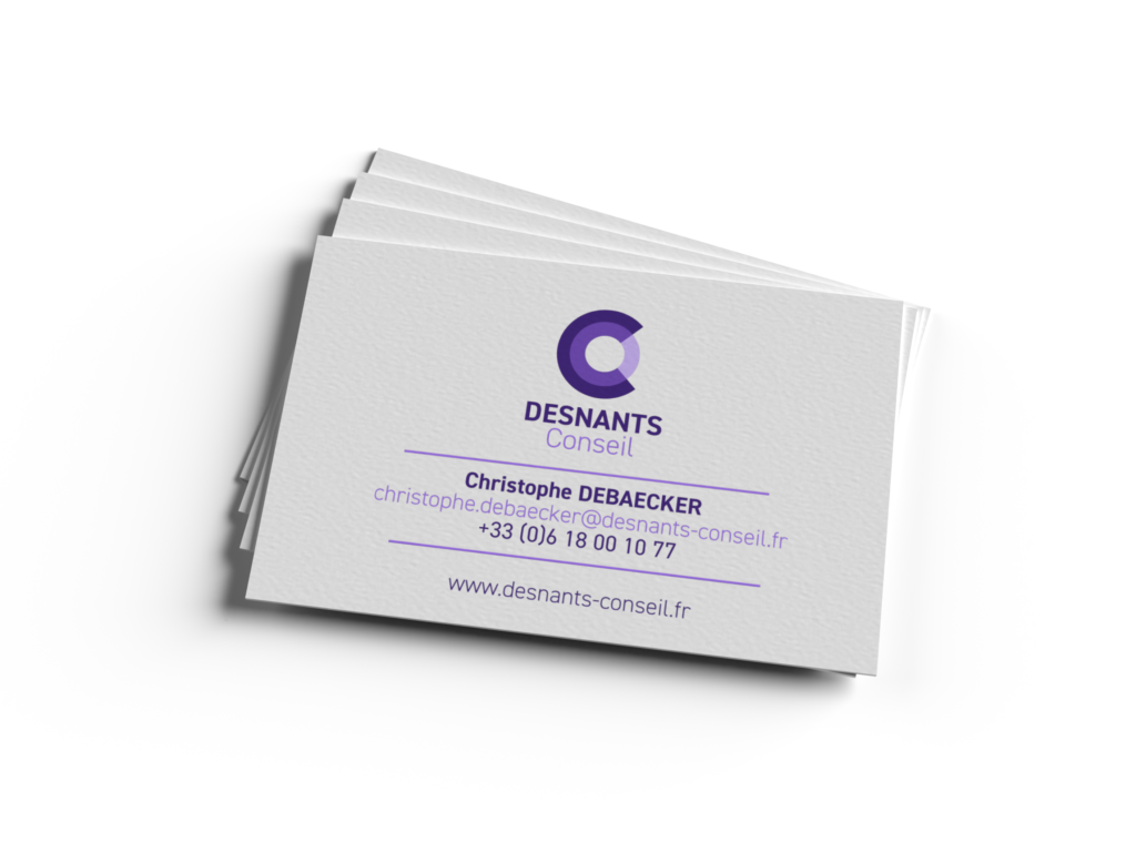 Carte coins carre Desnants Carte de visite cabinet conseil