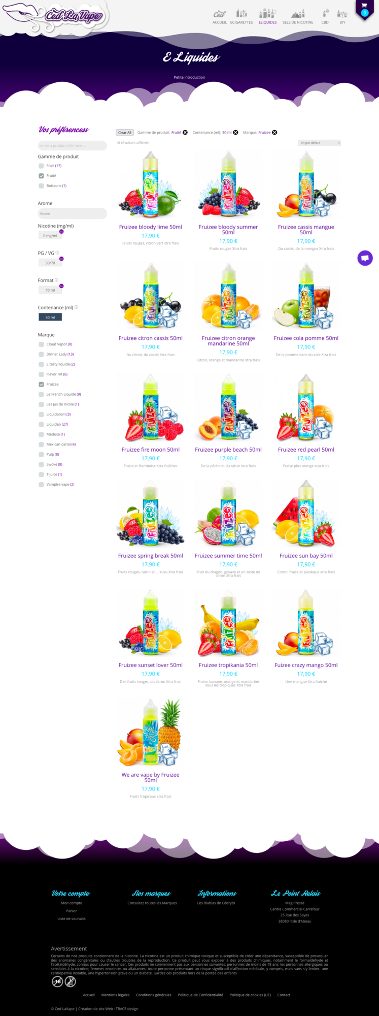 site web e-liquide