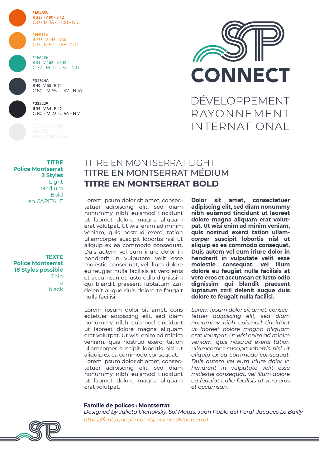 Charte couleur et typo
